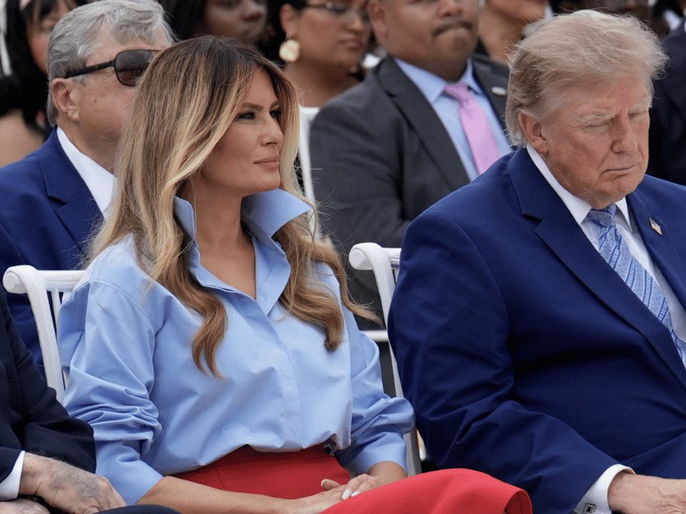 Melania Makes Triumphant Rose Garden Return; President Makes Quiet Exit to Dreamland